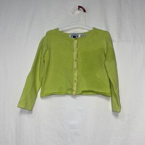 Heartstrings green button up sweater